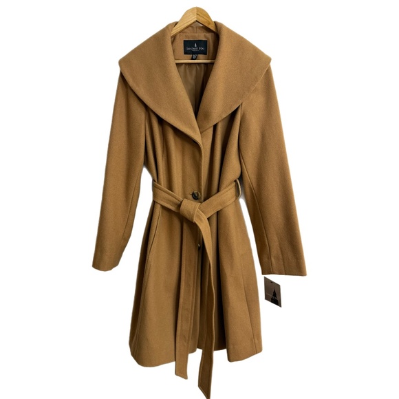 London Fog camel wool blend belted coat - Size XL - NWT - Long winter coat - Picture 1 of 13